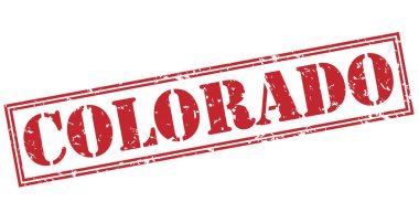 Beyaz arka plan üzerinde izole colorado kırmızı pul