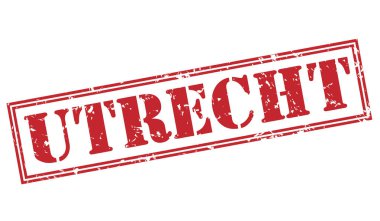 Beyaz arka plan üzerinde izole utrecht kırmızı pul
