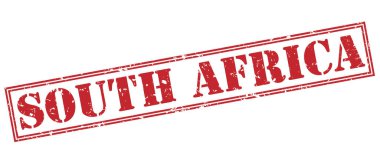 Beyaz arka plan üzerinde izole Güney Afrika kırmızı pul