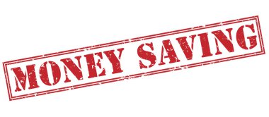 Beyaz arka plan üzerinde izole kırmızı pul kaydetme para