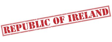 Beyaz arka plan üzerinde izole İrlanda kırmızı pul