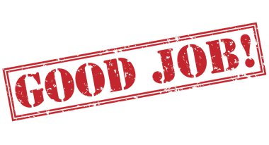 Beyaz arka plan üzerinde iyi iş kırmızı pul