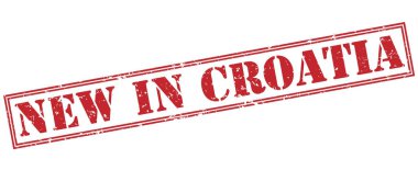 Beyaz arka plan üzerinde yeni pul Hırvatistan kırmızı