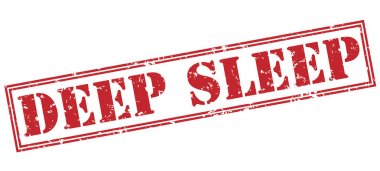 Beyaz arka plan üzerinde izole derin uyku kırmızı pul