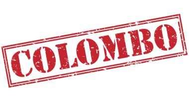 Beyaz arka plan üzerinde izole colombo kırmızı pul