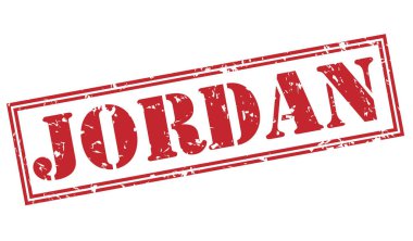 Beyaz arka plan üzerinde izole jordan kırmızı pul