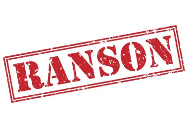 Beyaz arka plan üzerinde izole ranson kırmızı pul