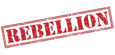 Beyaz arka plan üzerinde izole isyan kırmızı pul