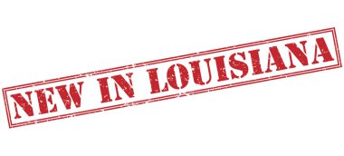 Beyaz arka plan üzerinde yeni pul louisiana kırmızı