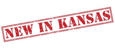 Beyaz arka plan üzerinde yeni pul kansas kırmızı