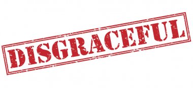 beyaz zemin üzerine utanç verici kırmızı pul