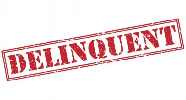 Beyaz arka plan üzerinde suçlu kırmızı pul