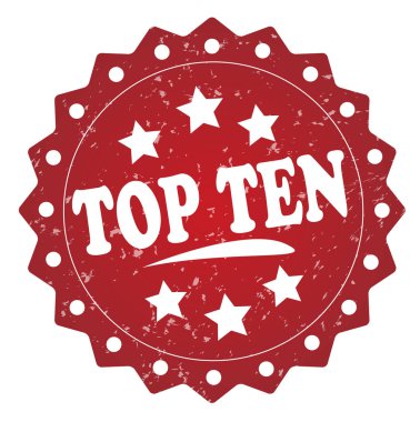 beyaz zemin üzerine kırmızı pul on top