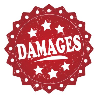 beyaz zemin üzerine kırmızı grunge damgası zarar veriyor