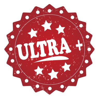 beyaz zemin üzerine kırmızı grunge damga Ultra +