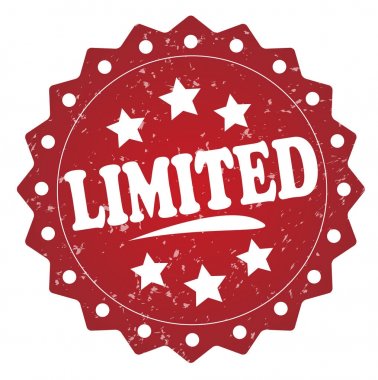 Beyaz arka plan üzerinde sınırlı kırmızı grunge damgası