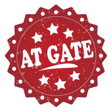 Beyaz arka plan kapı kırmızı grunge damgası