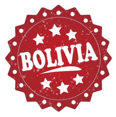Bolivya kırmızı grunge damga beyaz arka plan üzerinde
