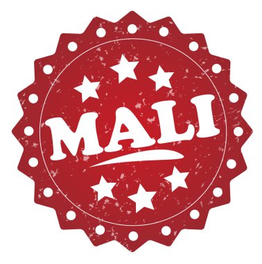 Beyaz arka plan üzerinde mali kırmızı pul
