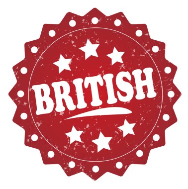 Beyaz arka plan üzerinde İngiliz kırmızı pul