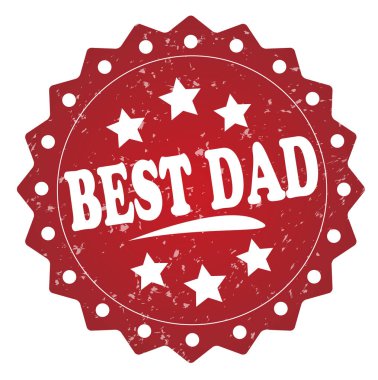 Beyaz arka plan üzerinde en iyi baba kırmızı pul