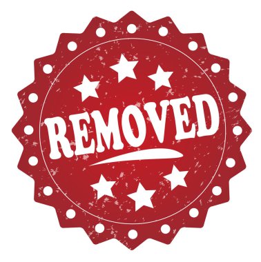 beyaz zemin üzerine kırmızı damga kaldırıldı