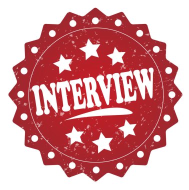 beyaz zemin üzerine kırmızı pul röportaj