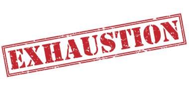 Beyaz arka plan üzerinde tükenme kırmızı pul