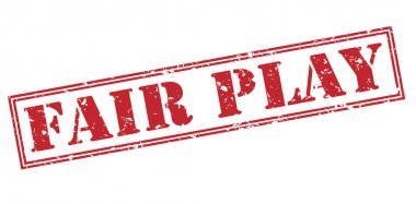 beyaz zemin üzerine kırmızı hakkını damgası