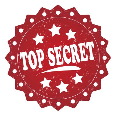 Beyaz arka plan üzerinde en iyi gizli kırmızı grunge damgası