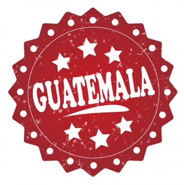 Guatemala kırmızı grunge damga beyaz arka plan üzerinde