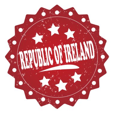 İrlanda kırmızı pul beyaz arka plan üzerinde