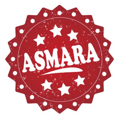 Beyaz arka plan üzerinde izole asmara kırmızı grunge damgası