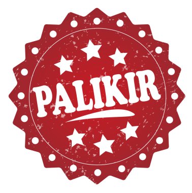Beyaz arka plan üzerinde izole palikir kırmızı grunge damgası