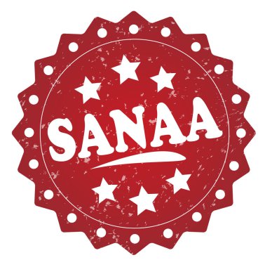 Beyaz arka plan üzerinde izole sanaa kırmızı grunge damgası