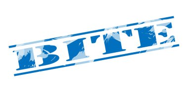 beyaz zemin üzerine mavi pul ısırmak 