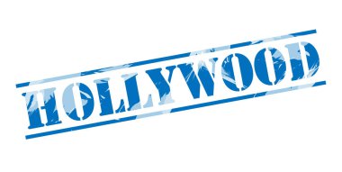 Beyaz arka plan üzerinde Hollywood mavi pul 