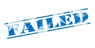 beyaz zemin üzerine mavi pul başarısız oldu 