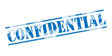 Beyaz arka plan üzerinde gizli mavi pul 