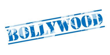 Bollywood mavi pul beyaz arka plan üzerinde 