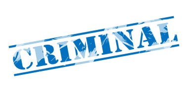 Beyaz arka plan üzerinde suç mavi pul 