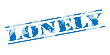 Beyaz arka plan üzerinde yalnız mavi pul