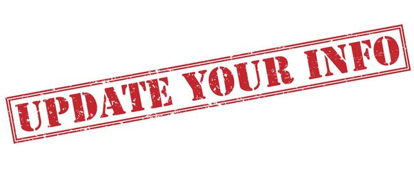 обновить информацию красный штамп изолированы на белом фоне
