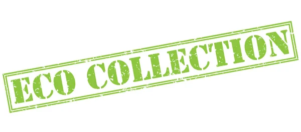 Eco Collection Grön Stämpel Isolerad Vit Bakgrund — Stockfoto