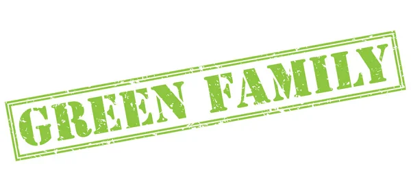 Зеленый Семейный Зеленый Штамп Белом Фоне — стоковое фото