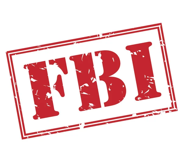 Carimbo Vermelho Fbi Isolado Fundo Branco — Fotografia de Stock