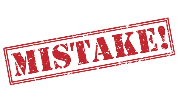 Mistake Red Stamp Isolated White Background — Stock Photo, Image