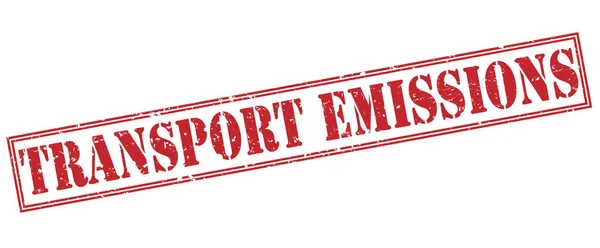 Transport Emissions Red Stamp Isolated White Background — Stock Photo, Image