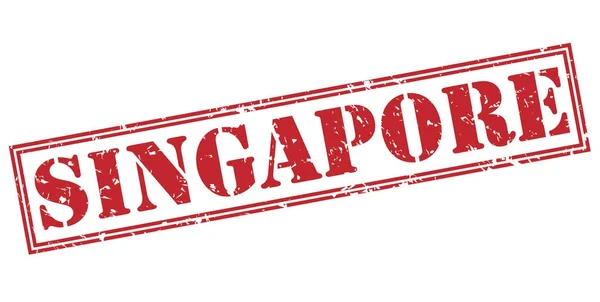 Singapore Red Stamp Isolated White Background — Stock Photo, Image