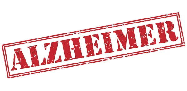 Alzheimera Czerwony Znaczek Białym Tle — Zdjęcie stockowe